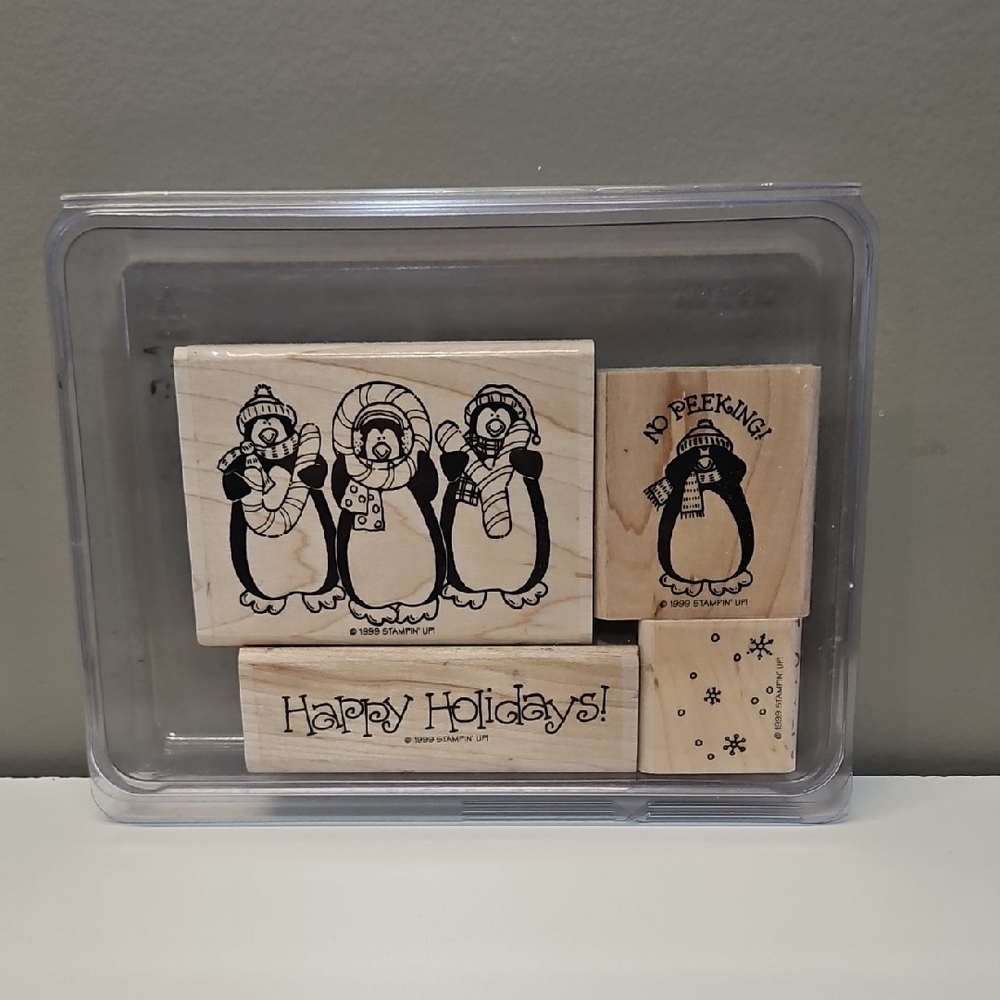 Vintage 1999 Penguin Pals Stampin Up Set